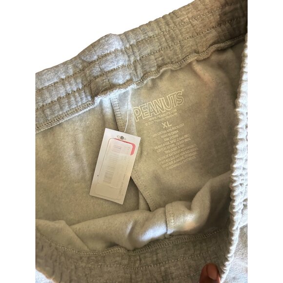 Peanuts Snoopy "Tis The Season" Light Gray Jogger Sweatpants XL - Picture 3 of 3